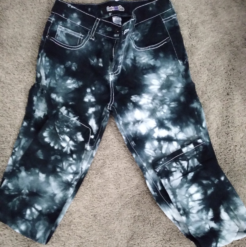 Girls size 12 black and white tie dye NWOT